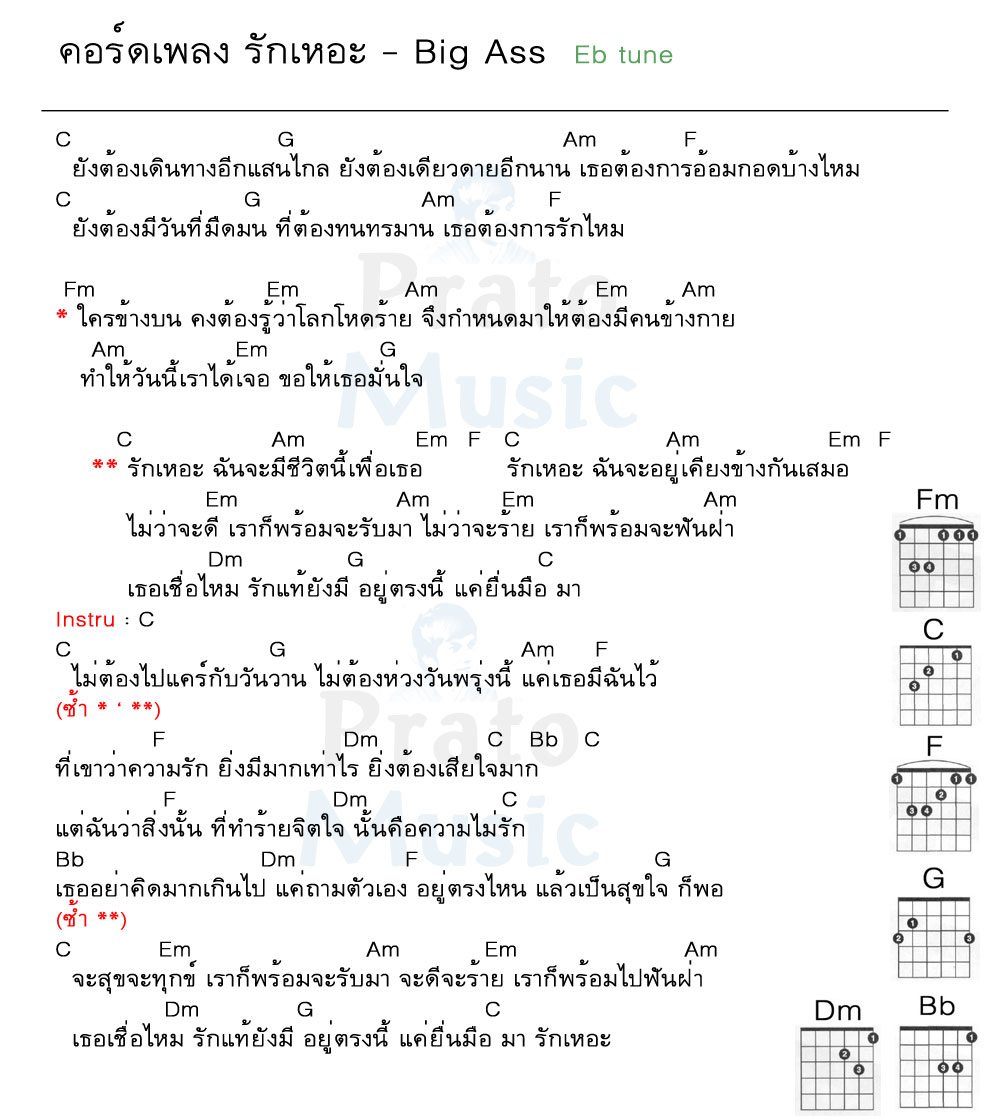 คอร์ดเพลง รักเหอะ ง่ายๆ