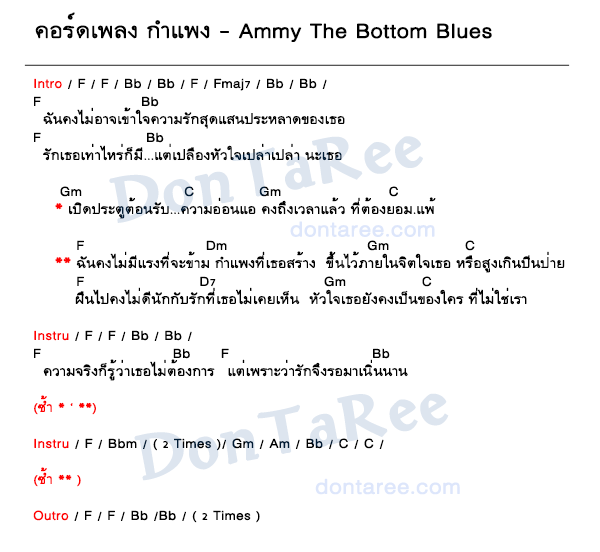 คอร์ดเพลง กำแพง ง่ายๆ