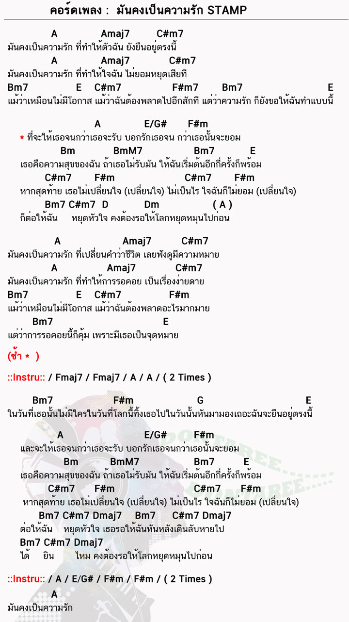 คอร์ดเพลง มันคงเป็นความรัก ง่ายๆ