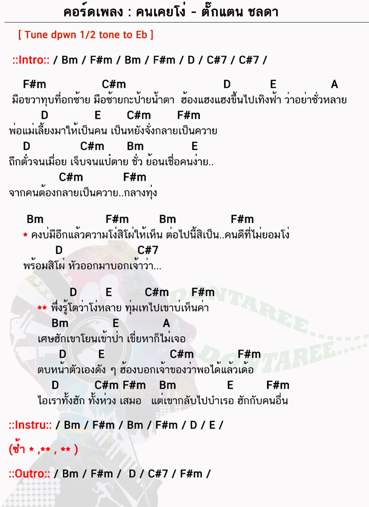 คอร์ดเพลง คนเคยโง่ ง่ายๆ