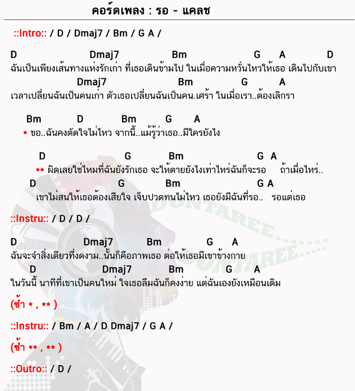 คอร์ดเพลง รอ ง่ายๆ