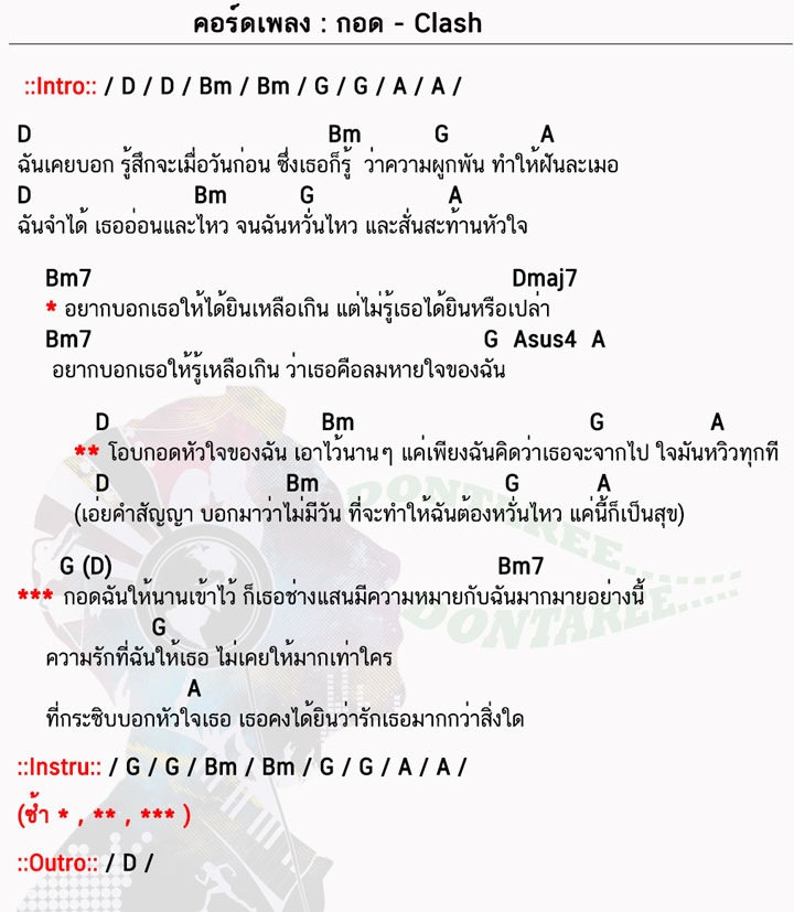 คอร์ดเพลง กอด ง่ายๆ