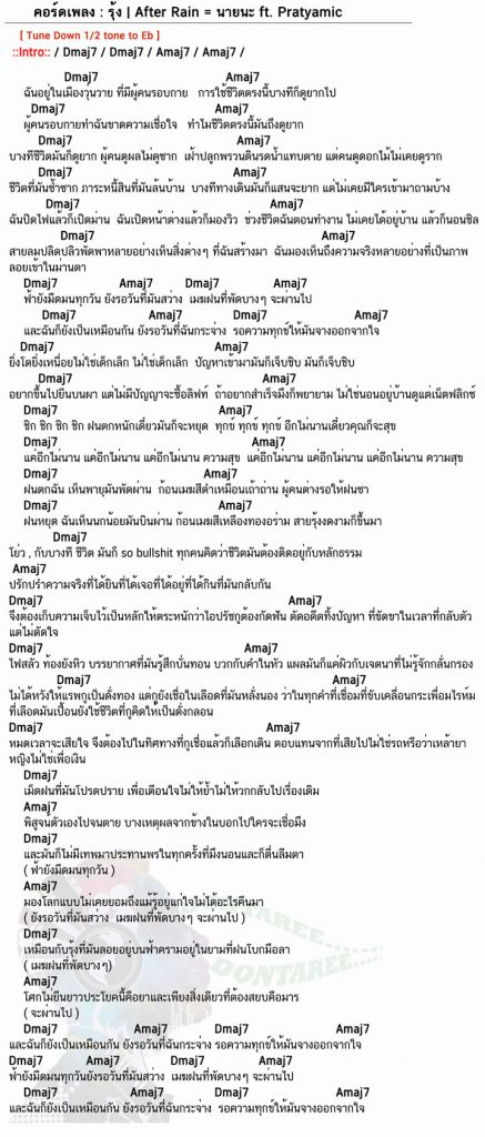 คอร์ดเพลง รุ้ง นายนะ