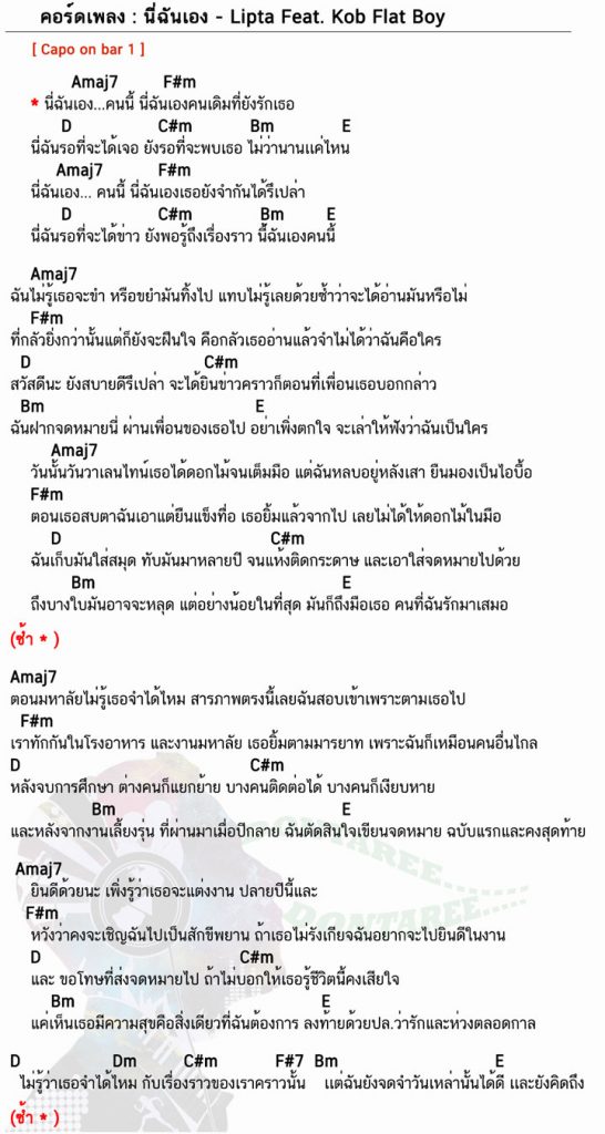 คอร์ดเพลง นี่ฉันเอง ง่ายๆ