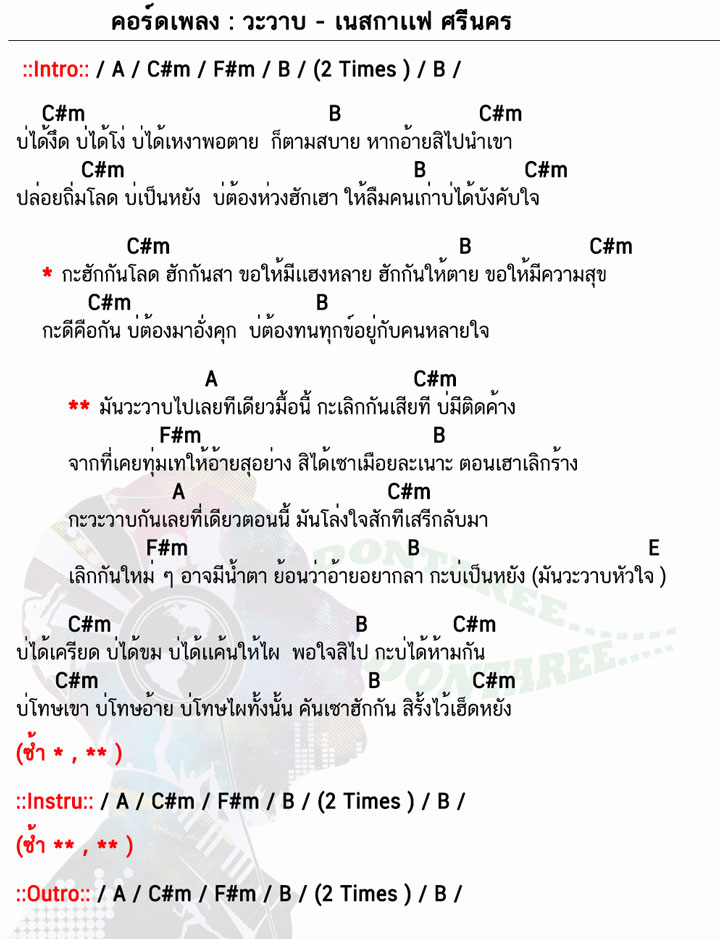 คอร์ดเพลง วะวาบ