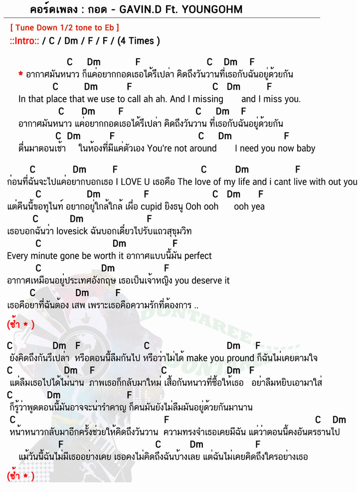 คอร์ดเพลง กอด