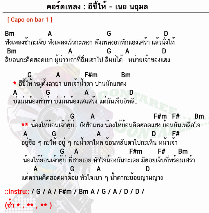 คอร์ดเพลง อีขี้ไห้