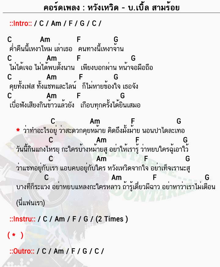 คอร์ดเพลง หวังเหวิด