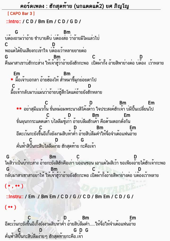 คอร์โเพลง ฮักสุดท้าย-(นกแตดแต้2)