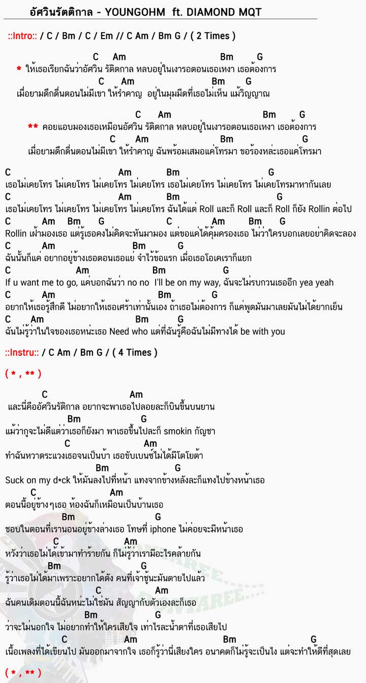 คอร์ดเพลง อัศวินรัตติกาล