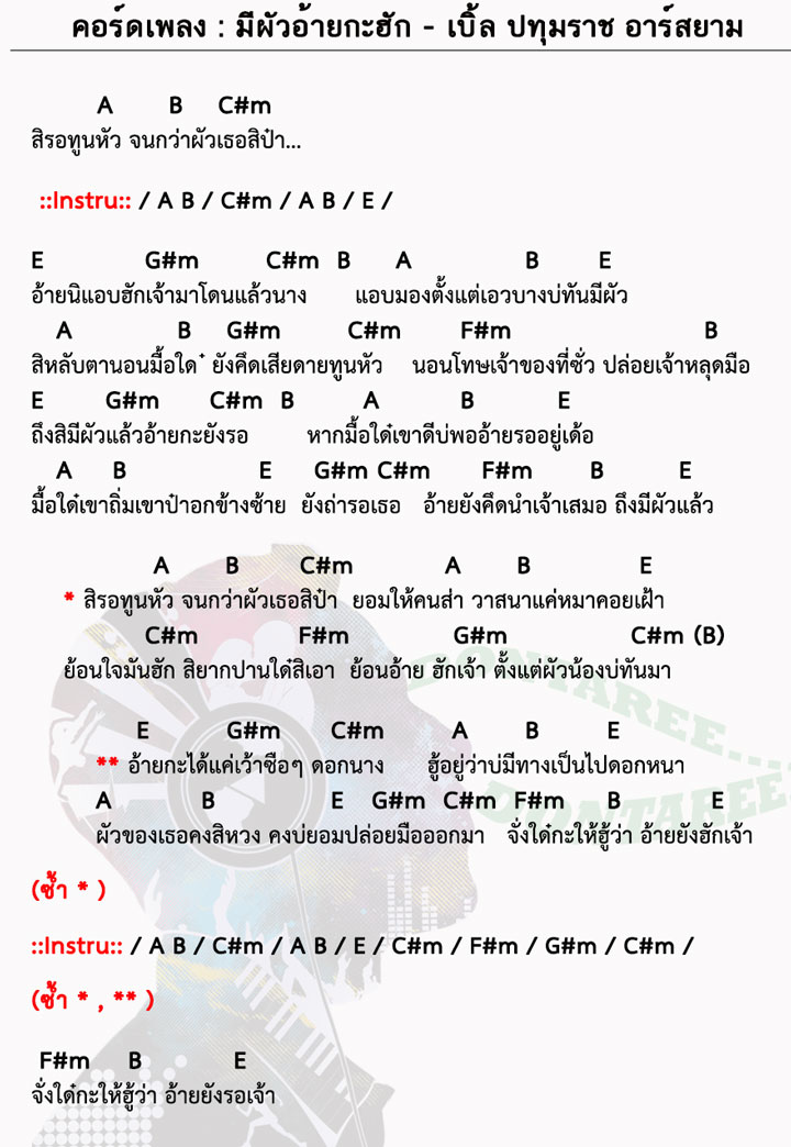 มีผัวอ้ายกะฮักคอร์ด